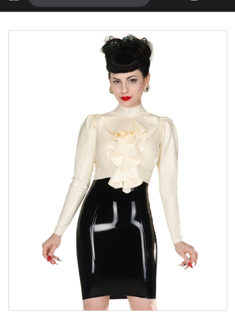 Rubber Latex- Libidex latex Charlotte Dress Size M Tall
